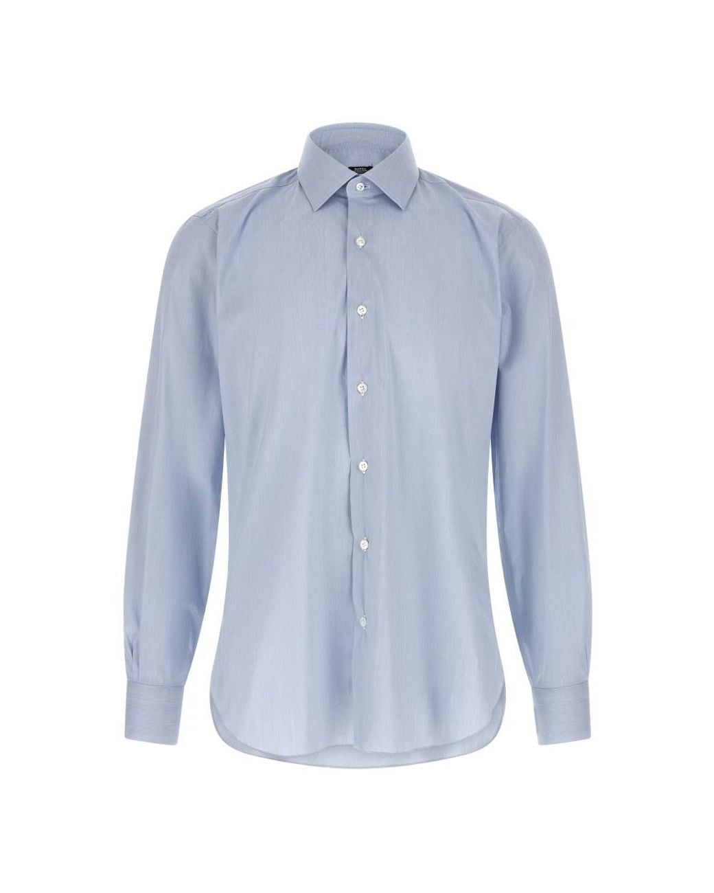 Barba Napoli Blue Formal Shirts for men