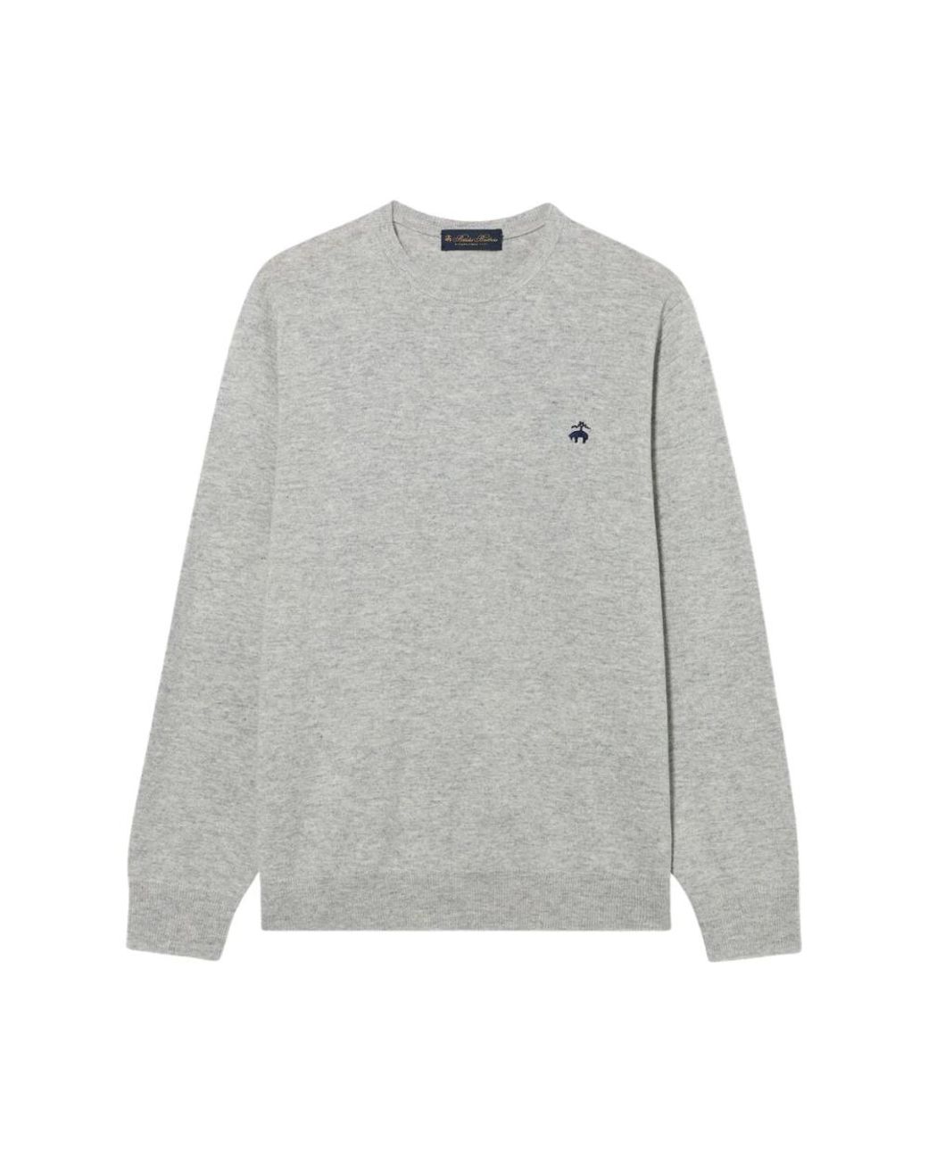 Brooks Brothers Gray Round-Neck Knitwear for men