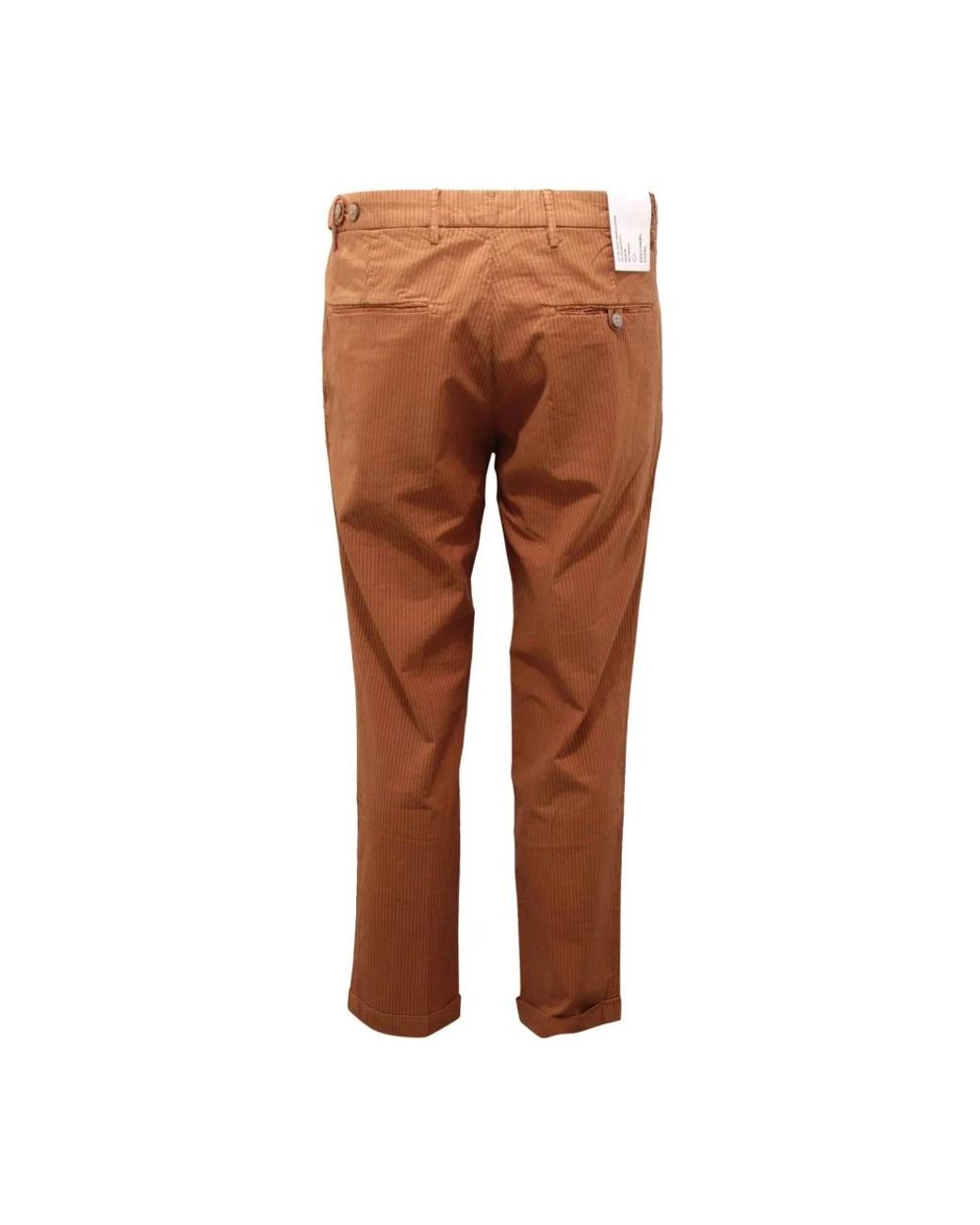 Michael Coal Brown Slim-Fit Trousers for men