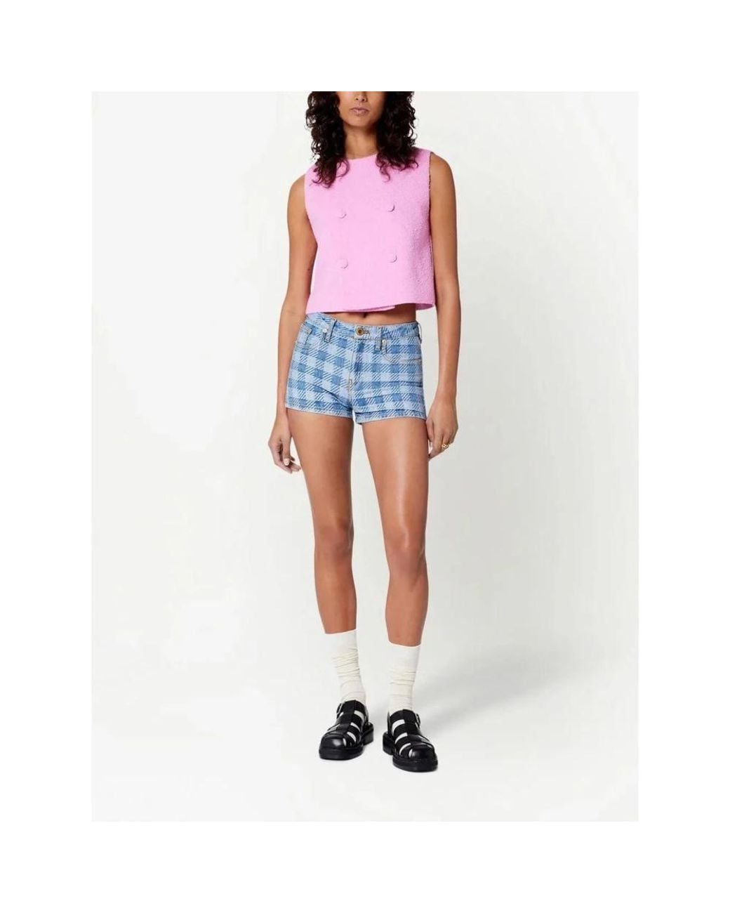 AMI Blue Denim Shorts