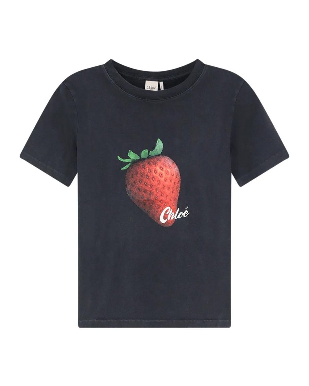 Chloé T-Shirt Met Ronde Hals in het Blue