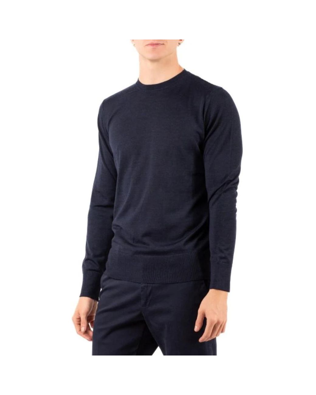 hindustrie Blue Round-Neck Knitwear for men