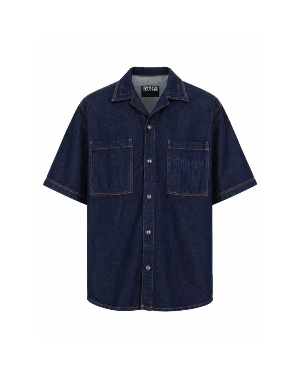 Versace Jeans Couture Blue Denim Shirts for men