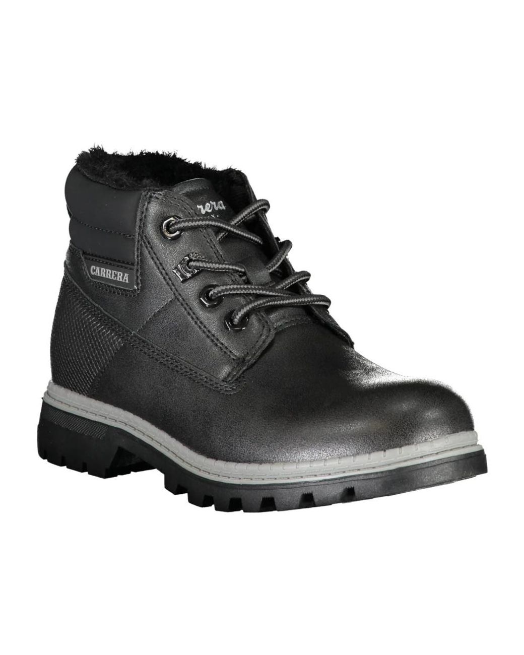 Carrera Black Lace-Up Boots