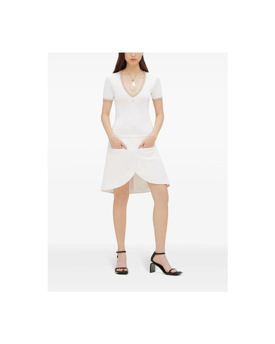 Courreges White Short Skirts