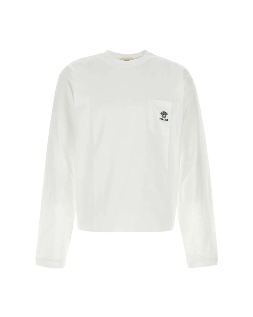 Versace White Long Sleeve Tops for men