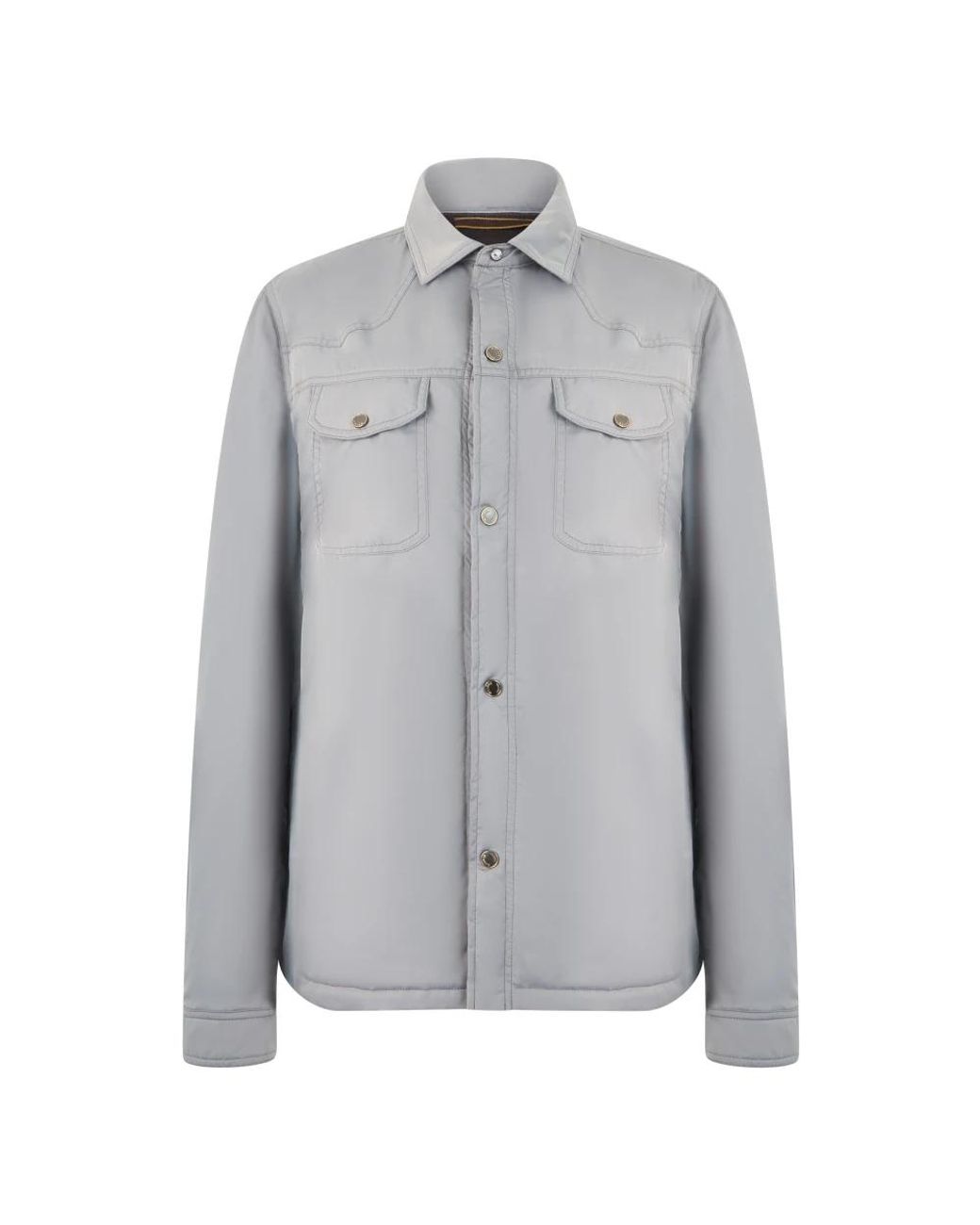 Moorer Gray Casual Shirts for men