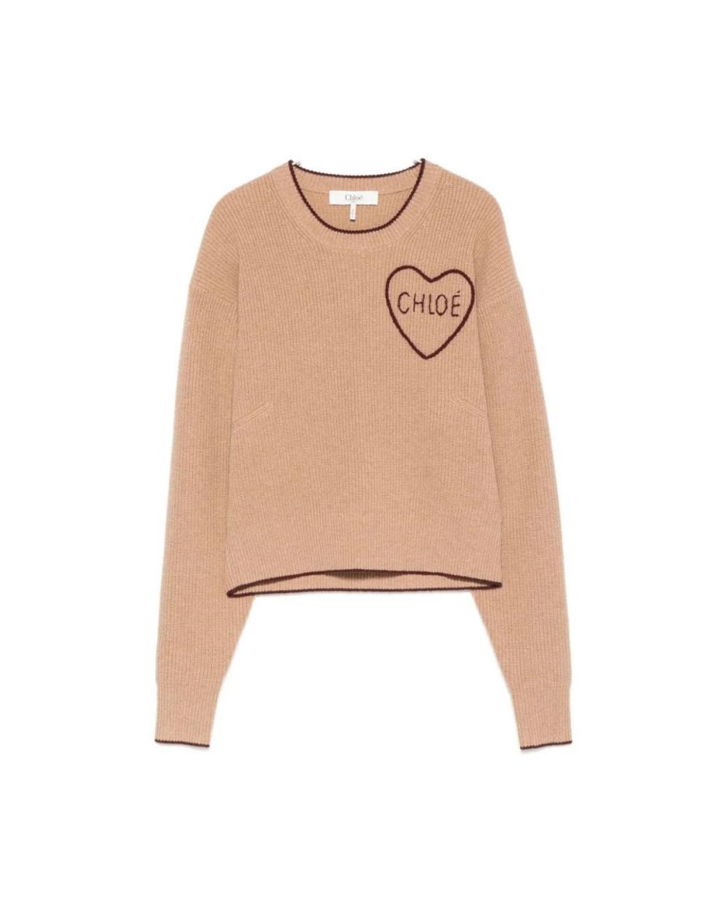 Chloé Natural Round-Neck Knitwear
