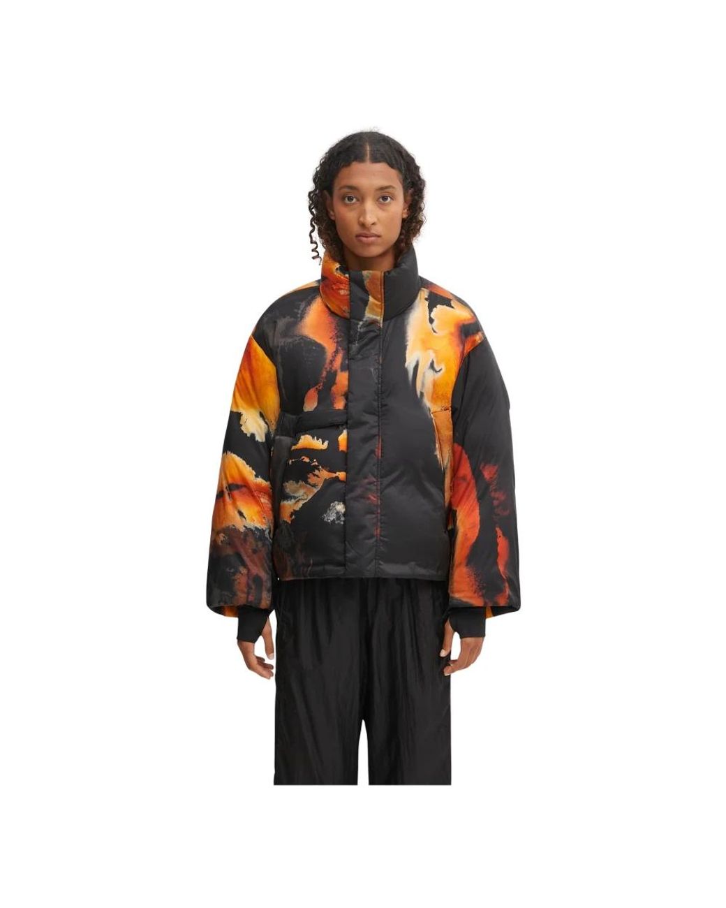 Y-3 Aop Puffer Jacket in het Black