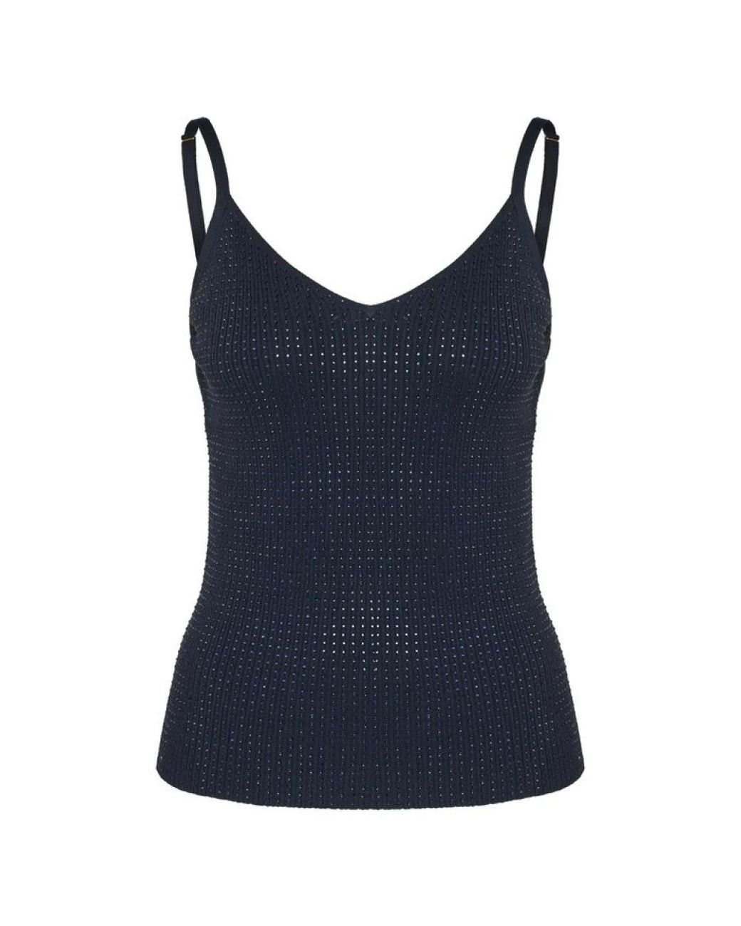 Fracomina Blue Sleeveless Tops