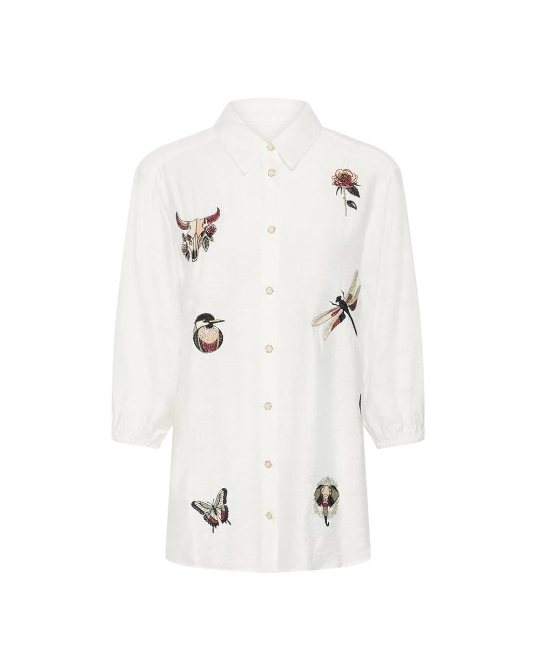 Cream Shirt in het White