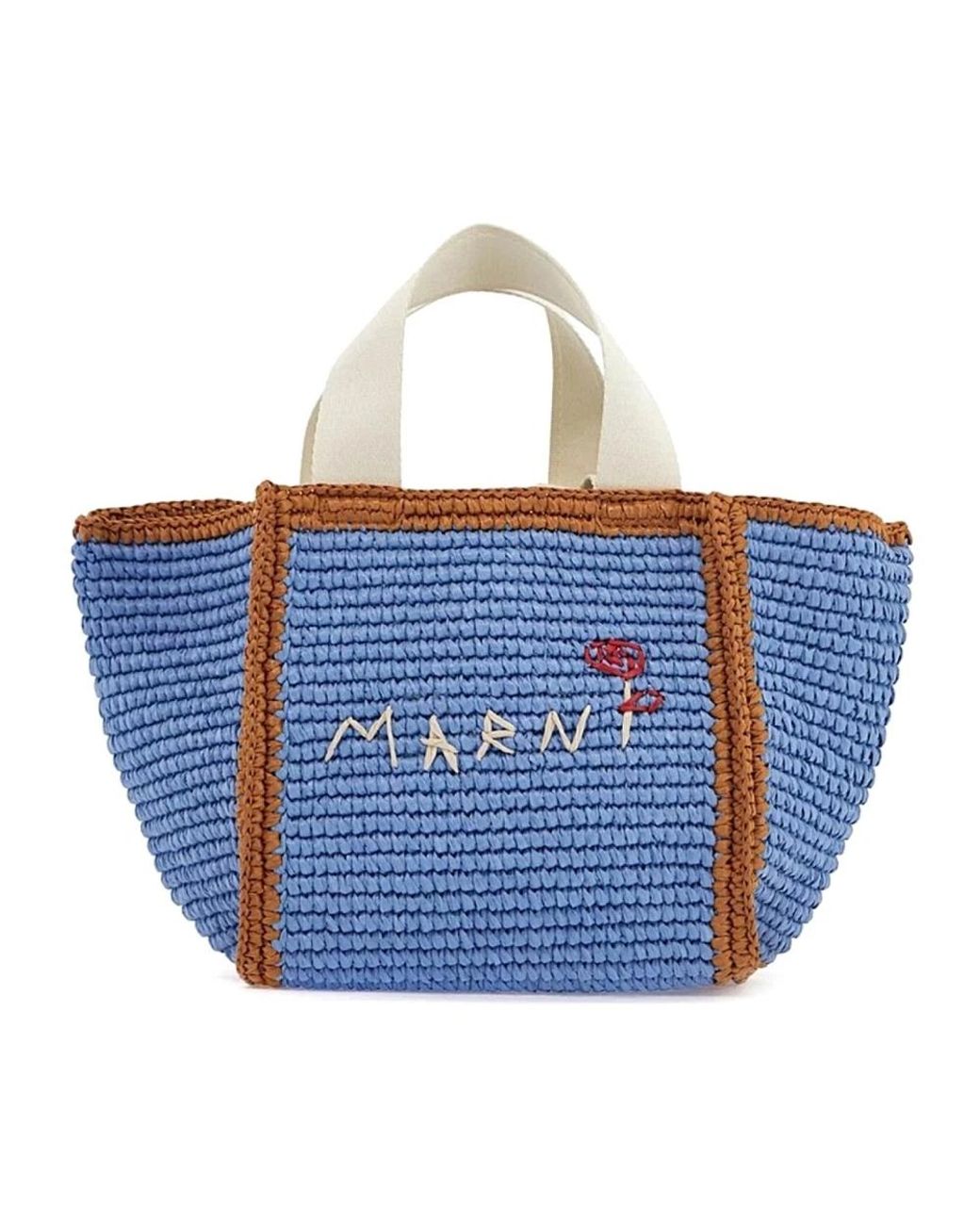 Marni Blue Tote Bags