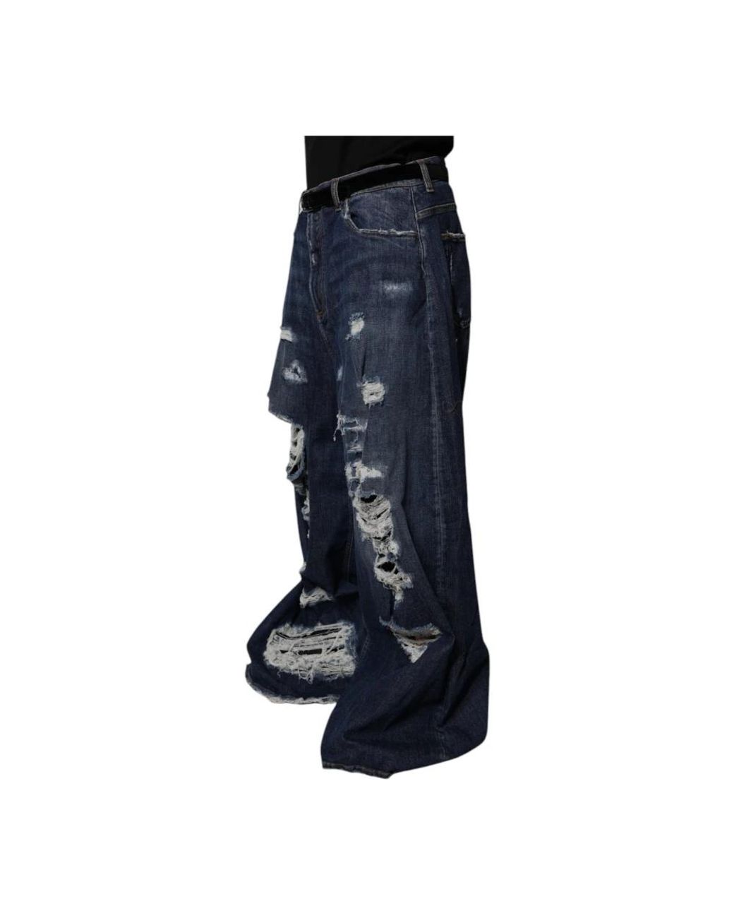 Dolce & Gabbana Blue Wide Jeans for men