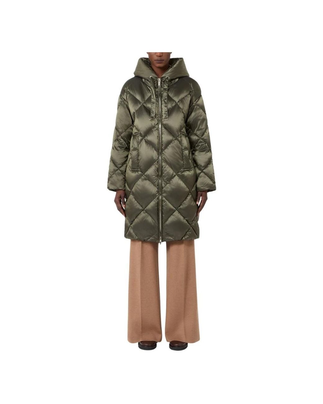 Max Mara Green Down Coats