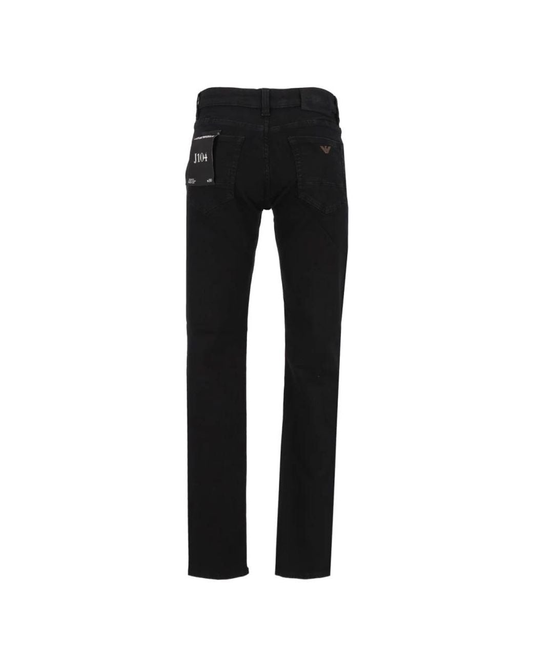 Emporio Armani Black Straight Fit Jeans for men