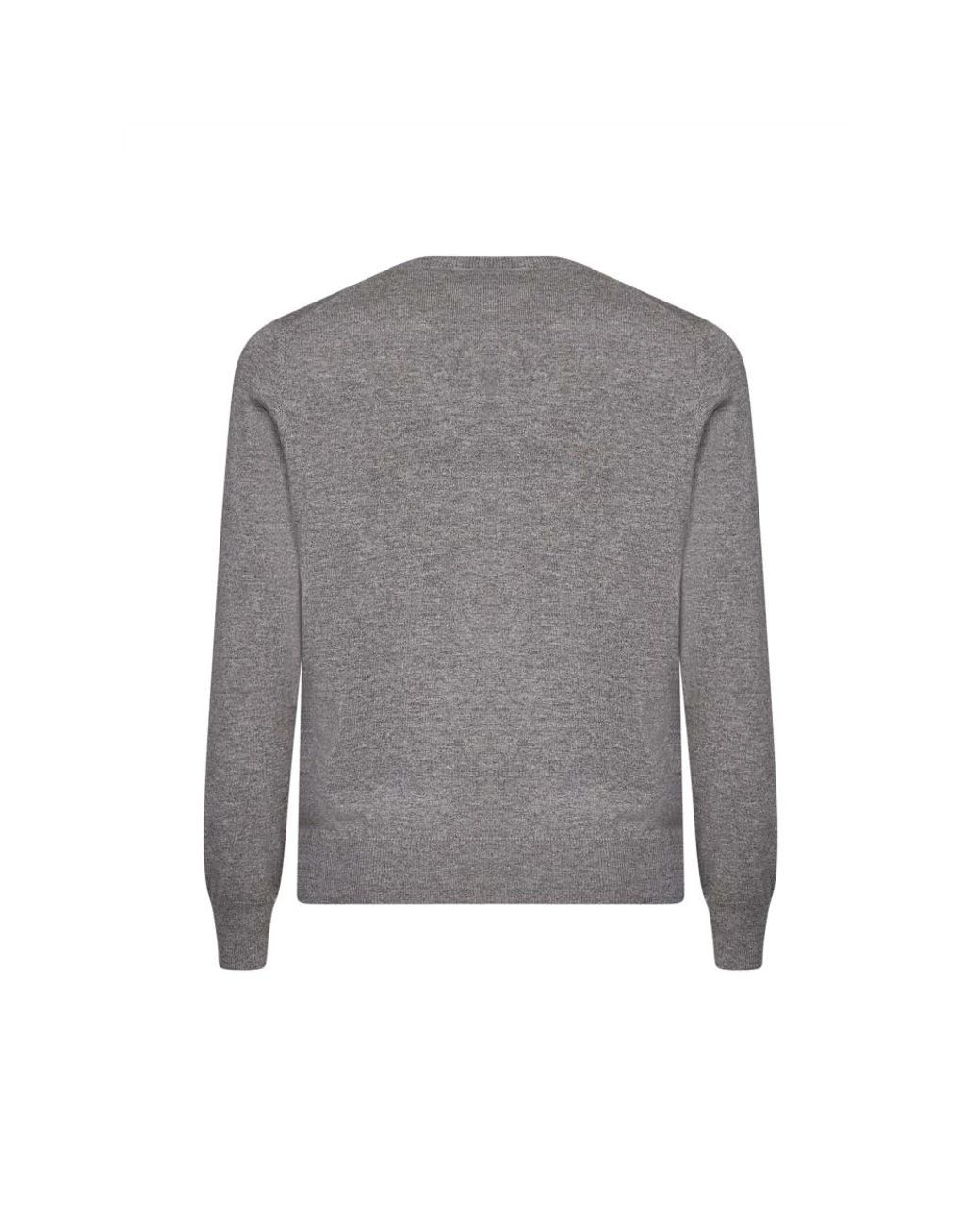 Brunello Cucinelli Gray Round-Neck Knitwear for men