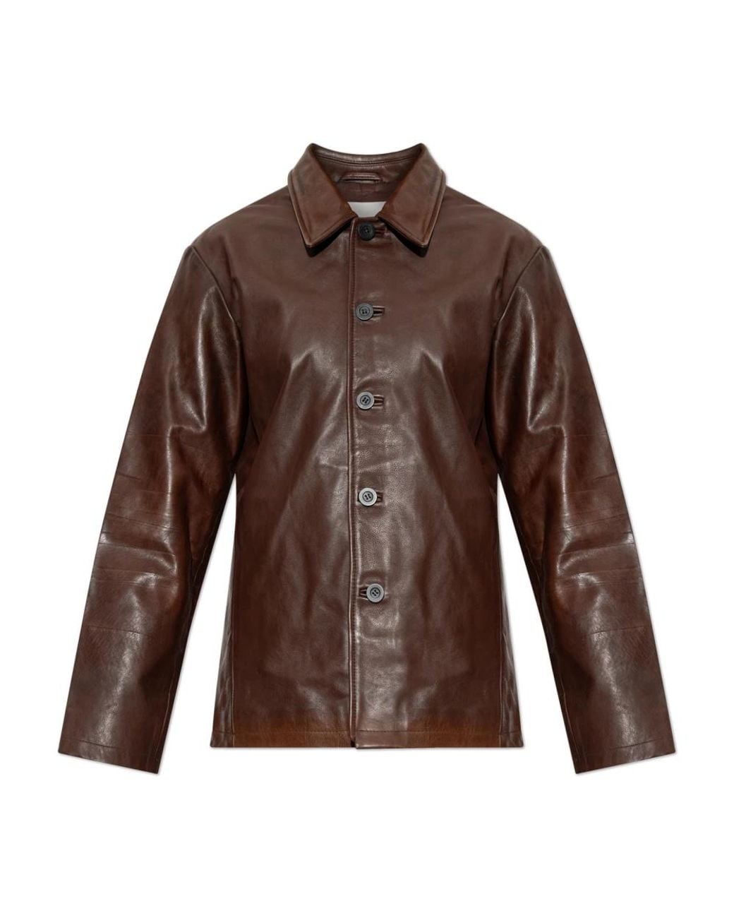 Leather Jackets Studio Nicholson de color Brown