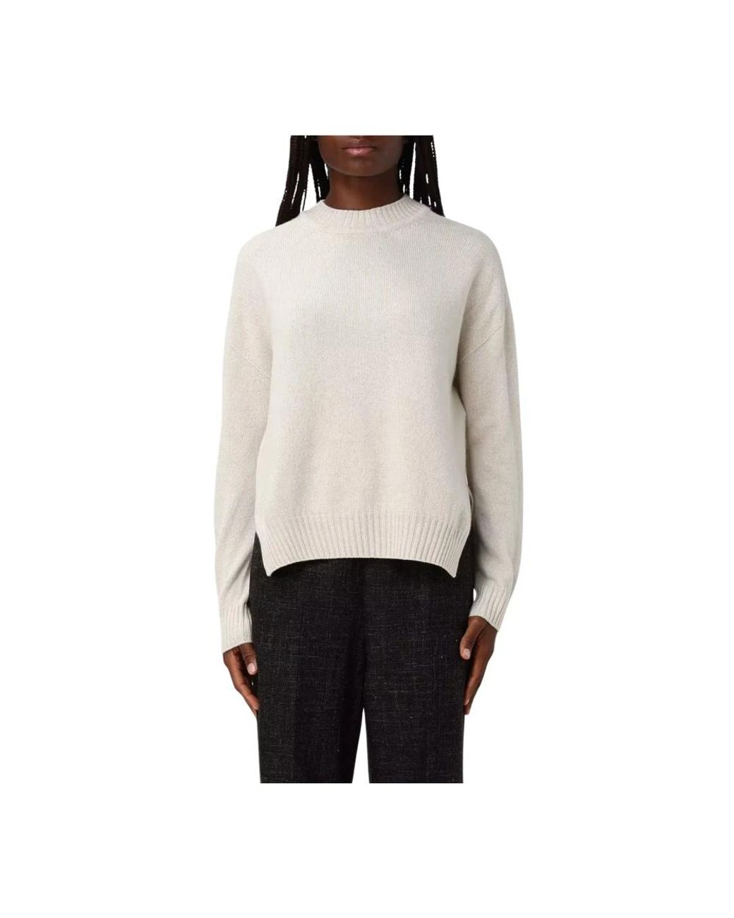 Liviana Conti Natural Round-Neck Knitwear