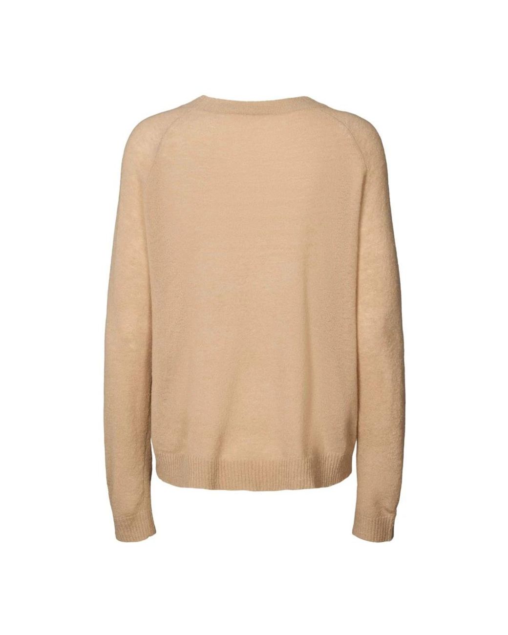 Rabens Saloner Natural Round-Neck Knitwear