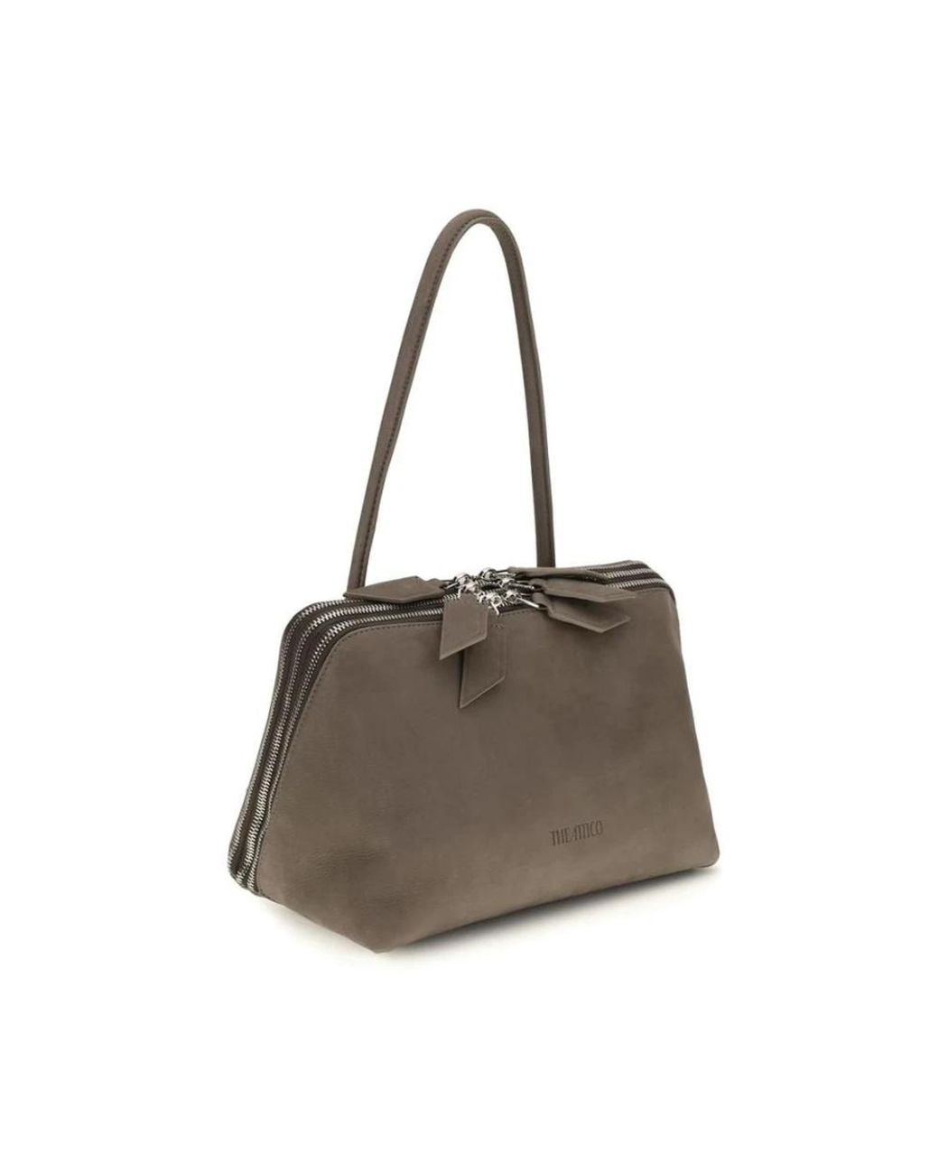 The Attico Gray Shoulder Bags