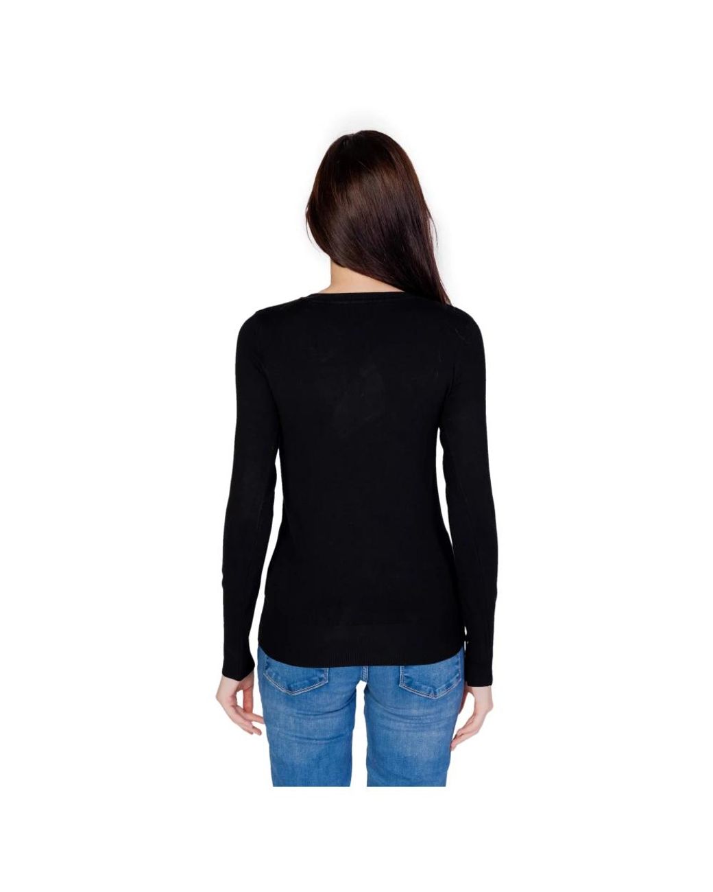 V-Neck Knitwear Guess en coloris Black