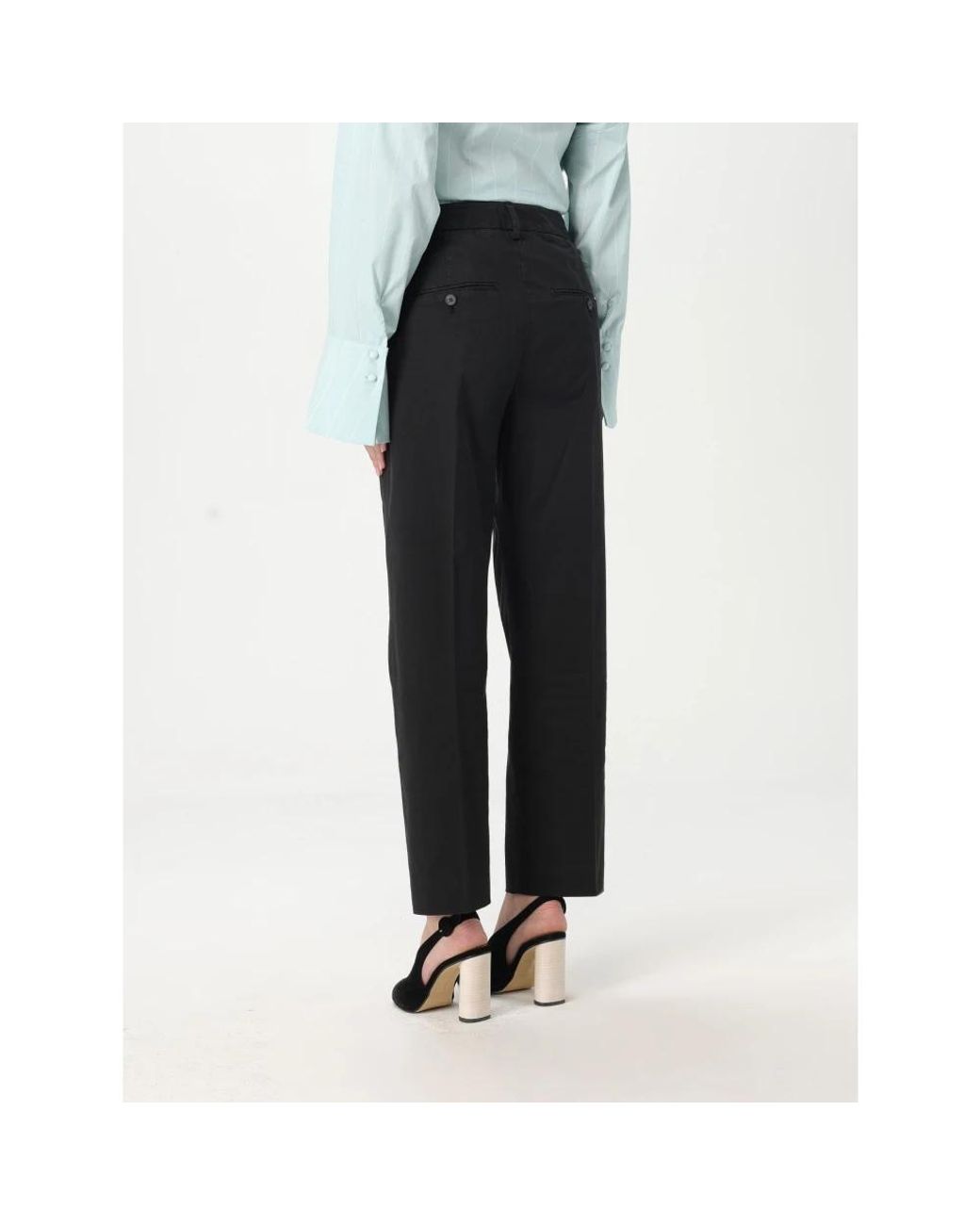 Dondup Black Straight Trousers