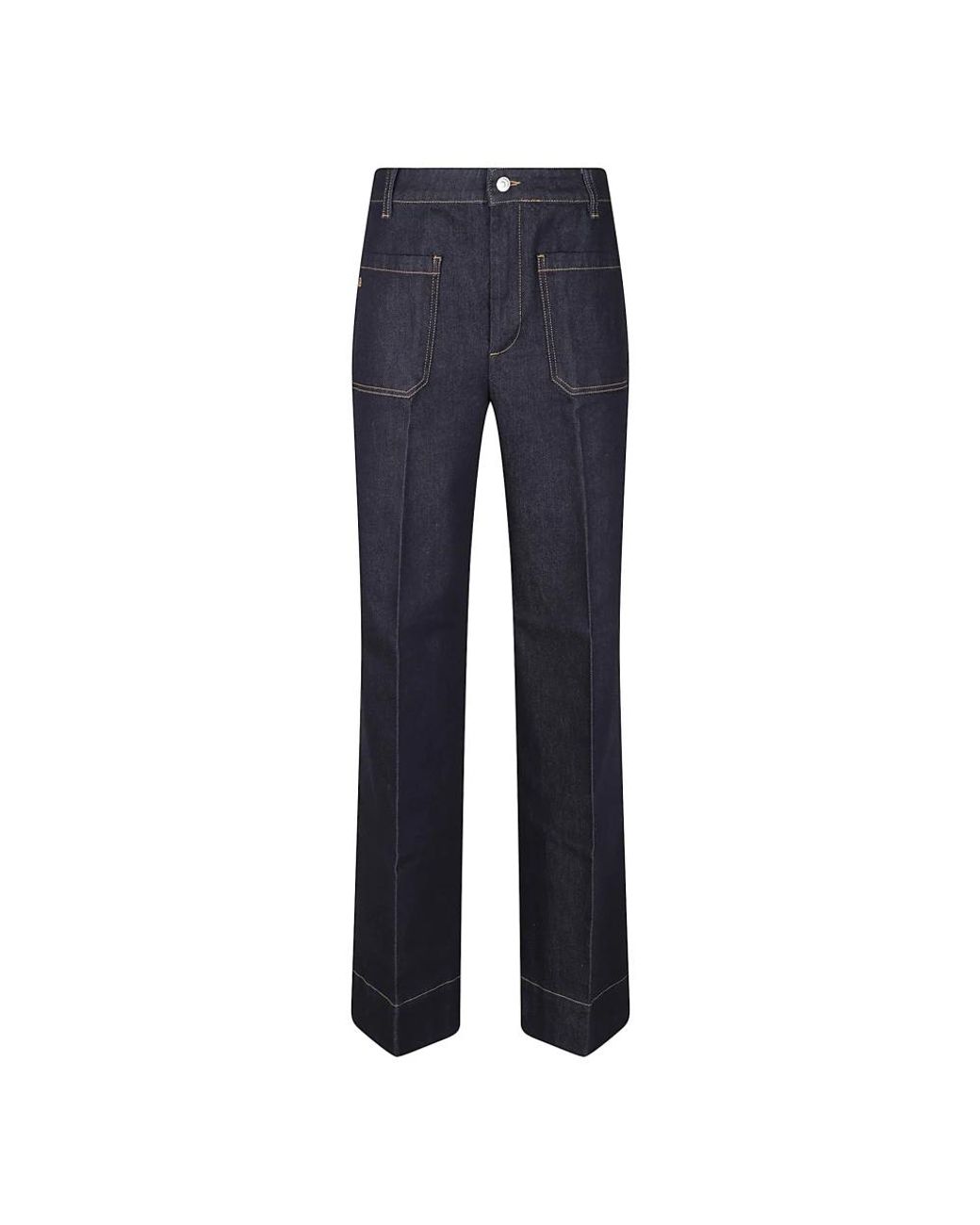 Victoria Beckham Blue Wide Jeans