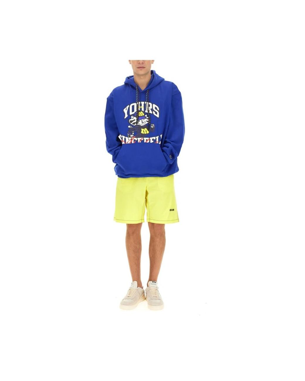MSGM Blue Hoodies for men