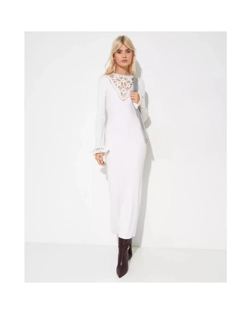 Rabanne White Knitted Dresses