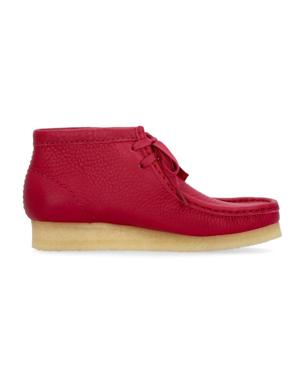Clarks Red Lace-Up Boots