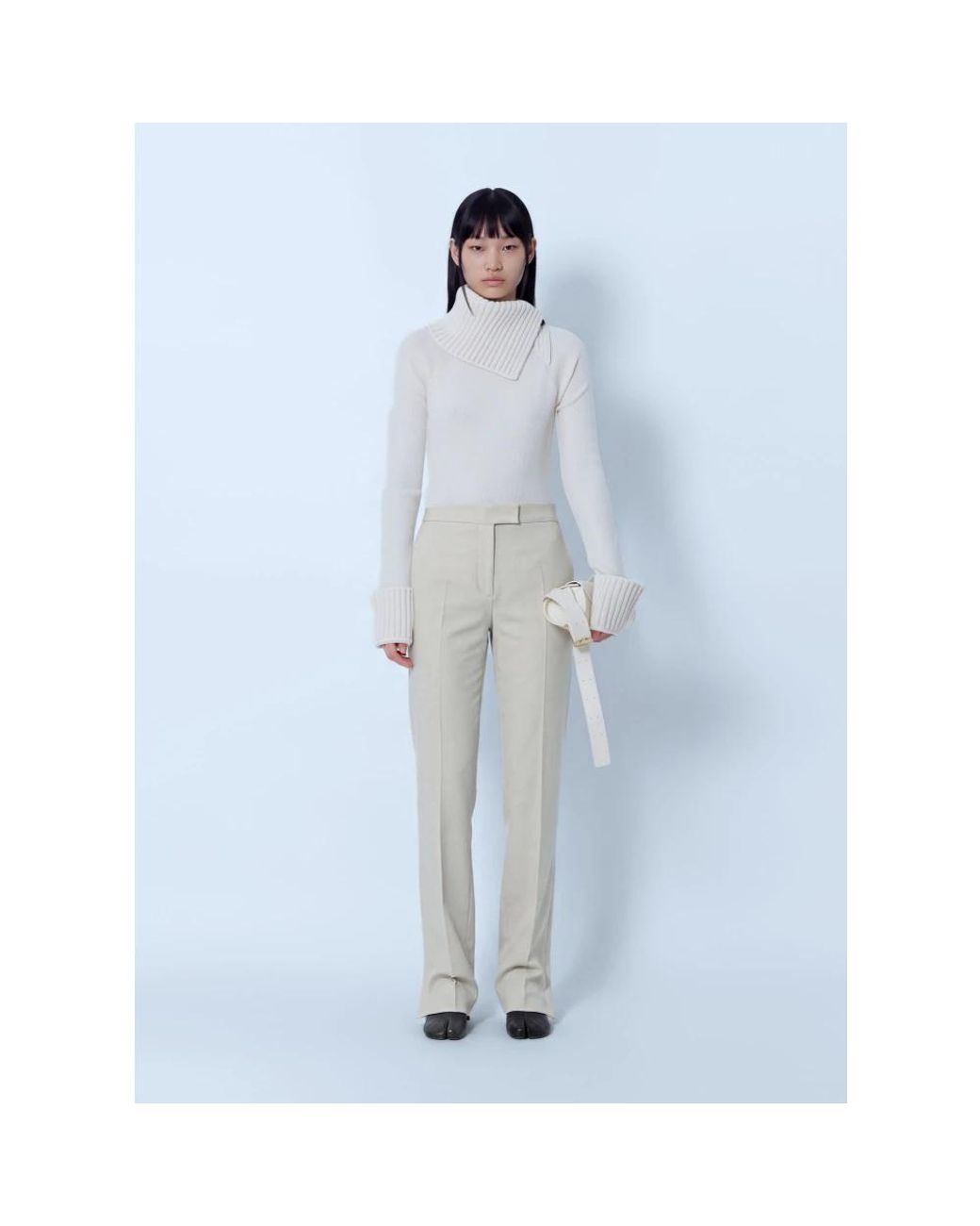 Sportmax Gray Straight Trousers