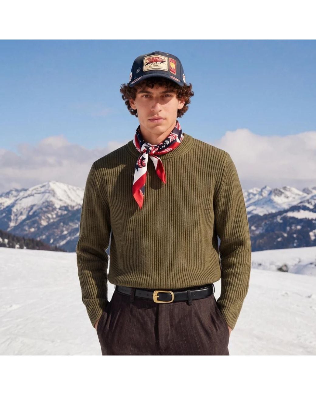 C P Company Green Round-Neck Knitwear for men