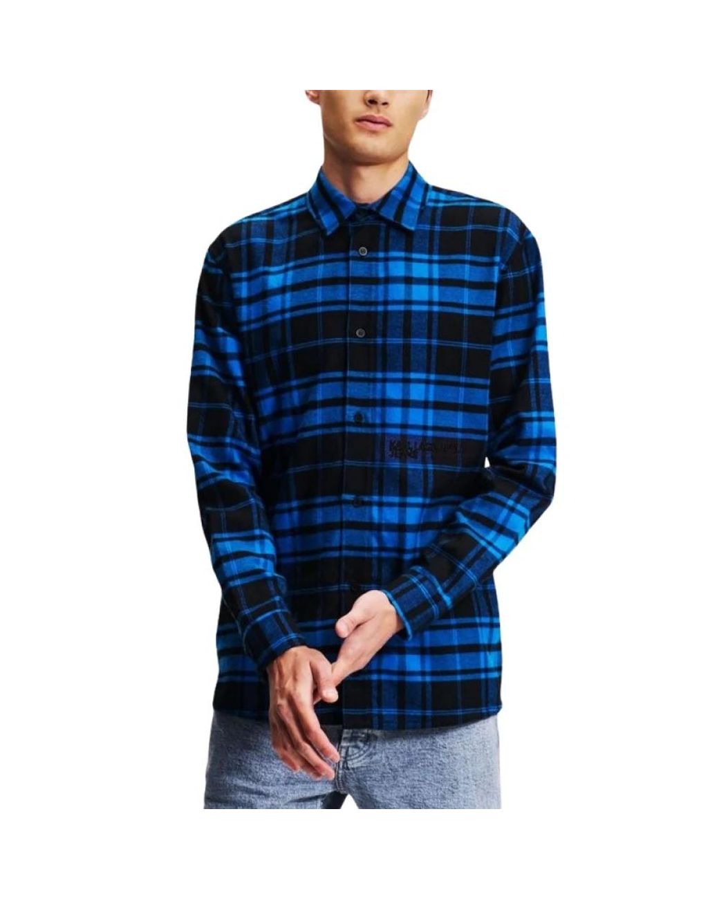 Karl Lagerfeld Blue Casual Shirts for men