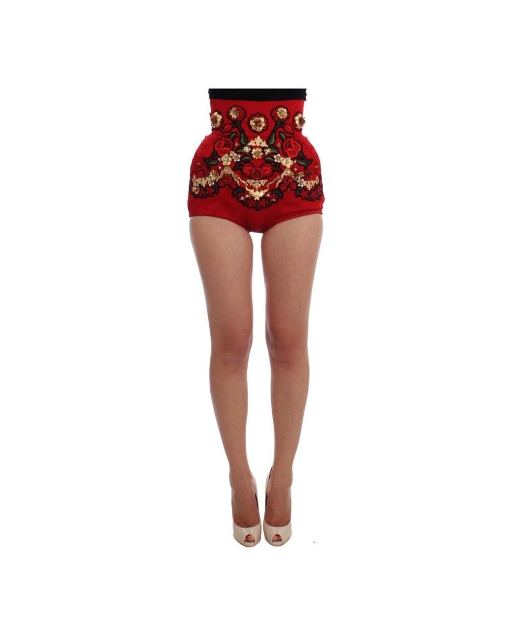 Dolce & Gabbana Red Short Shorts
