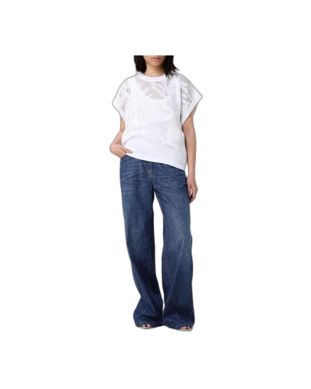 Brunello Cucinelli Blue Wide Jeans