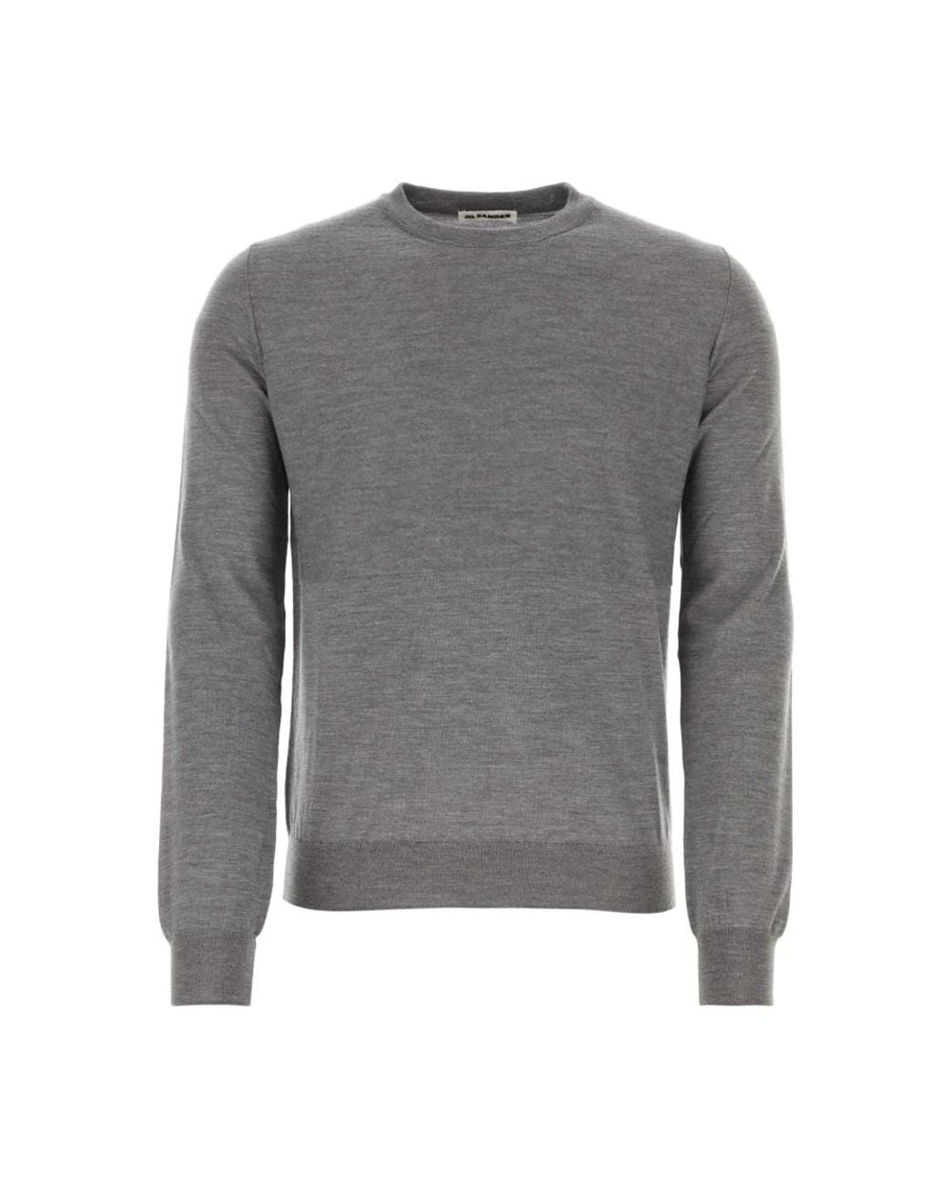Jil Sander Gray Round-Neck Knitwear for men