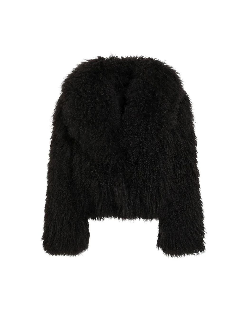 Blancha Black Faux Fur & Shearling Jackets