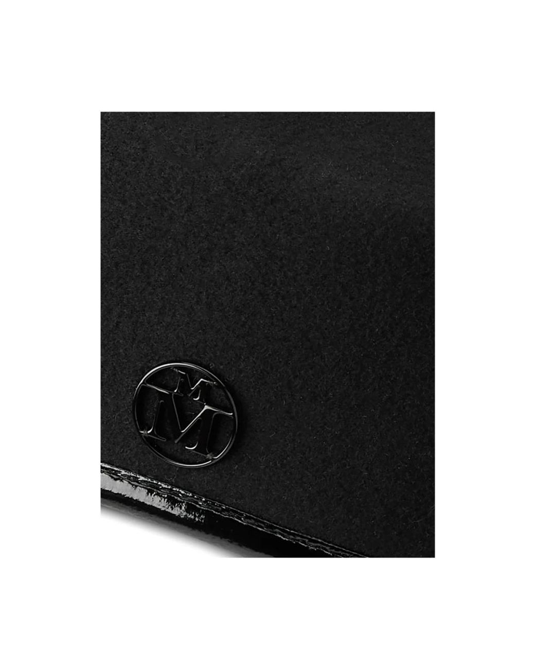 Maison Michel Black Giulia Schiebermütze