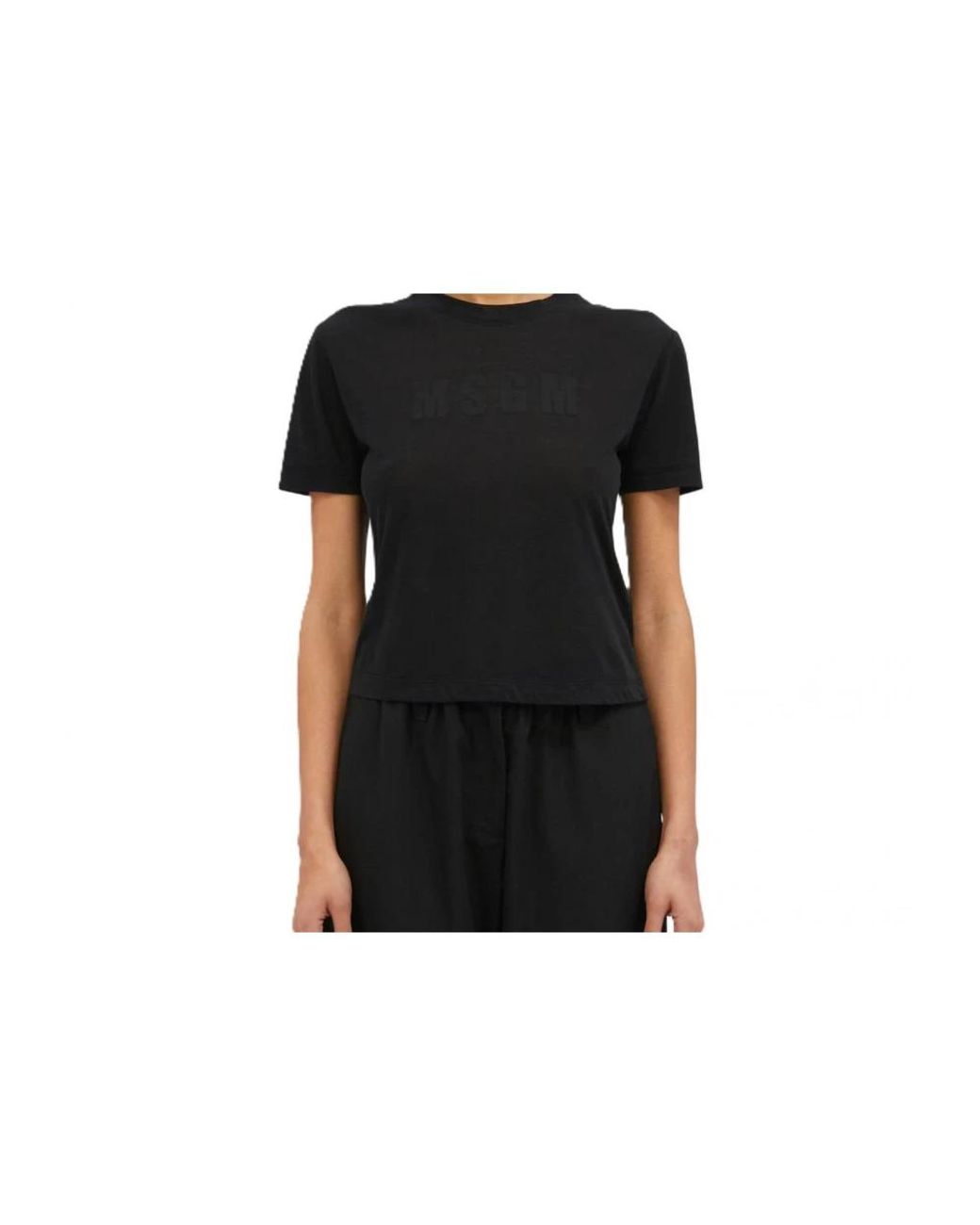 MSGM Black T-Shirts