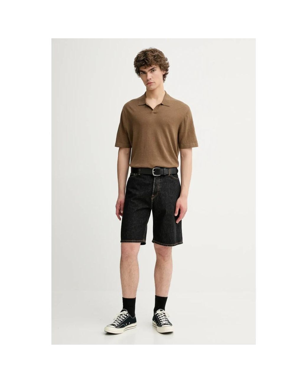 Denim Shorts Samsøe & Samsøe de hombre de color Black
