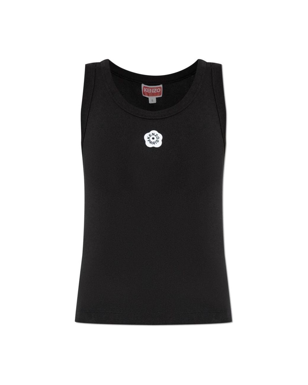 KENZO Tops ,Zwart ,Katoen Top Met Logo Patch in het Black