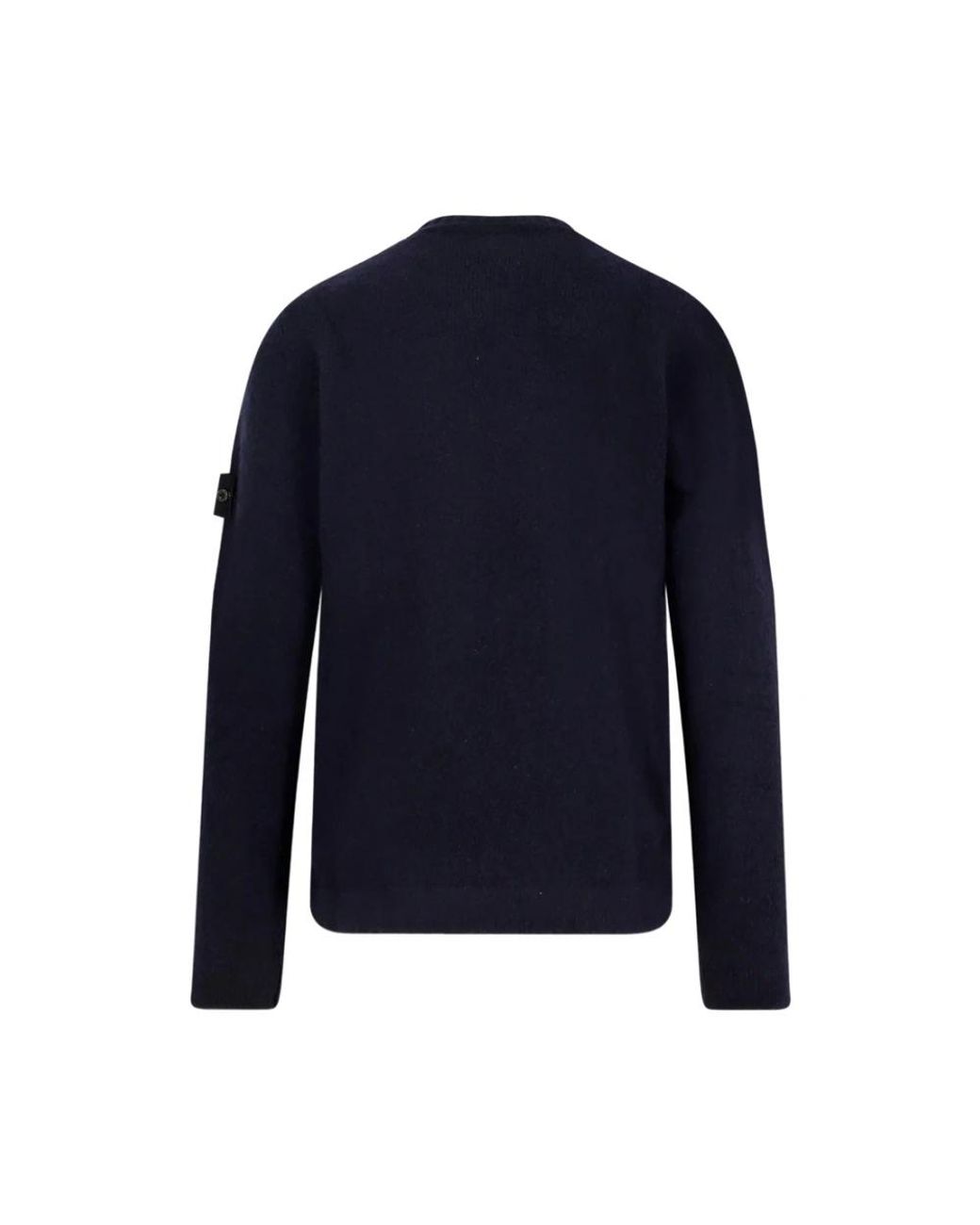 Stone Island Rundhals-Pullover Mit Logo-Patch in Blue für Herren