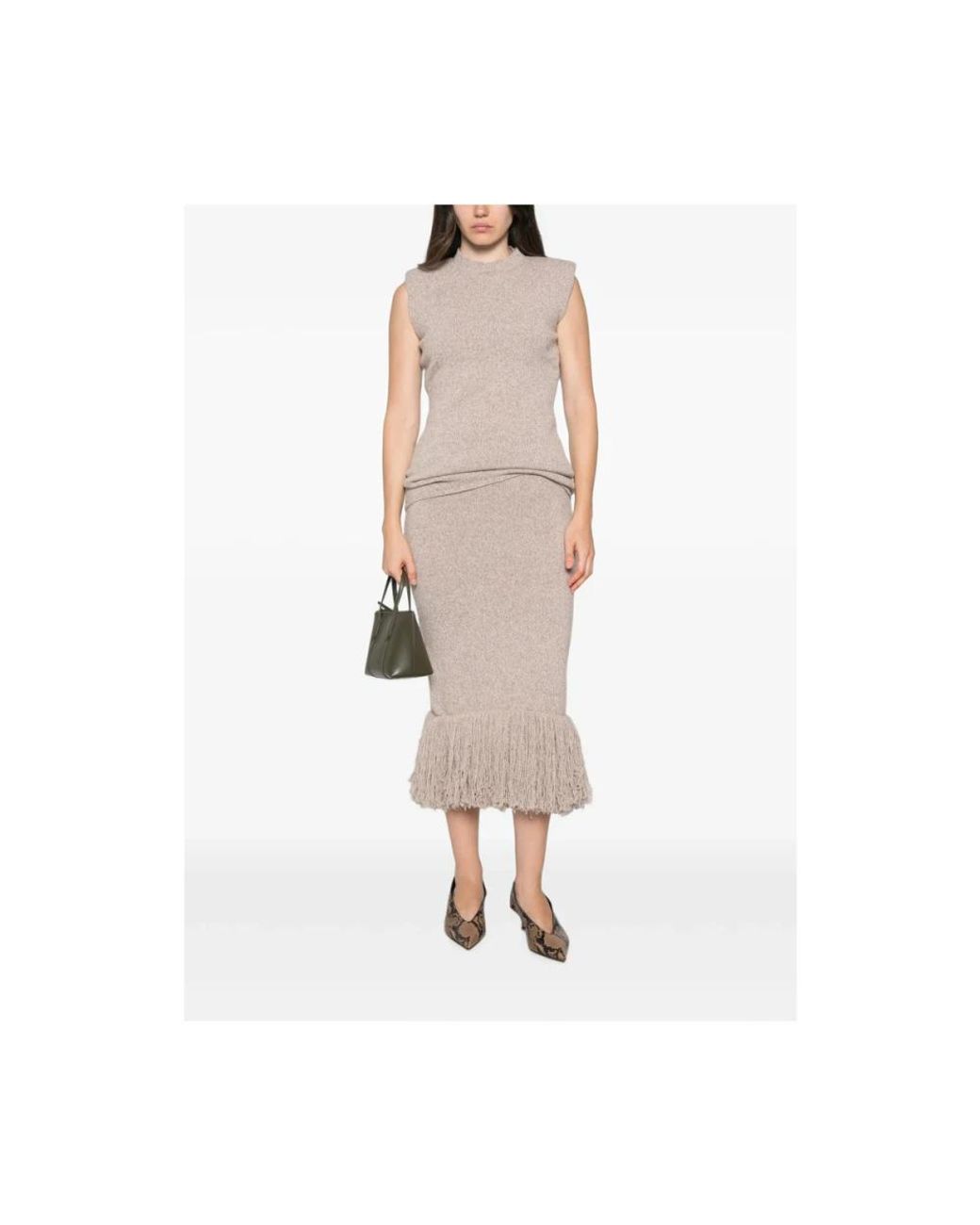 Midi Skirts ELY ELY de color Natural