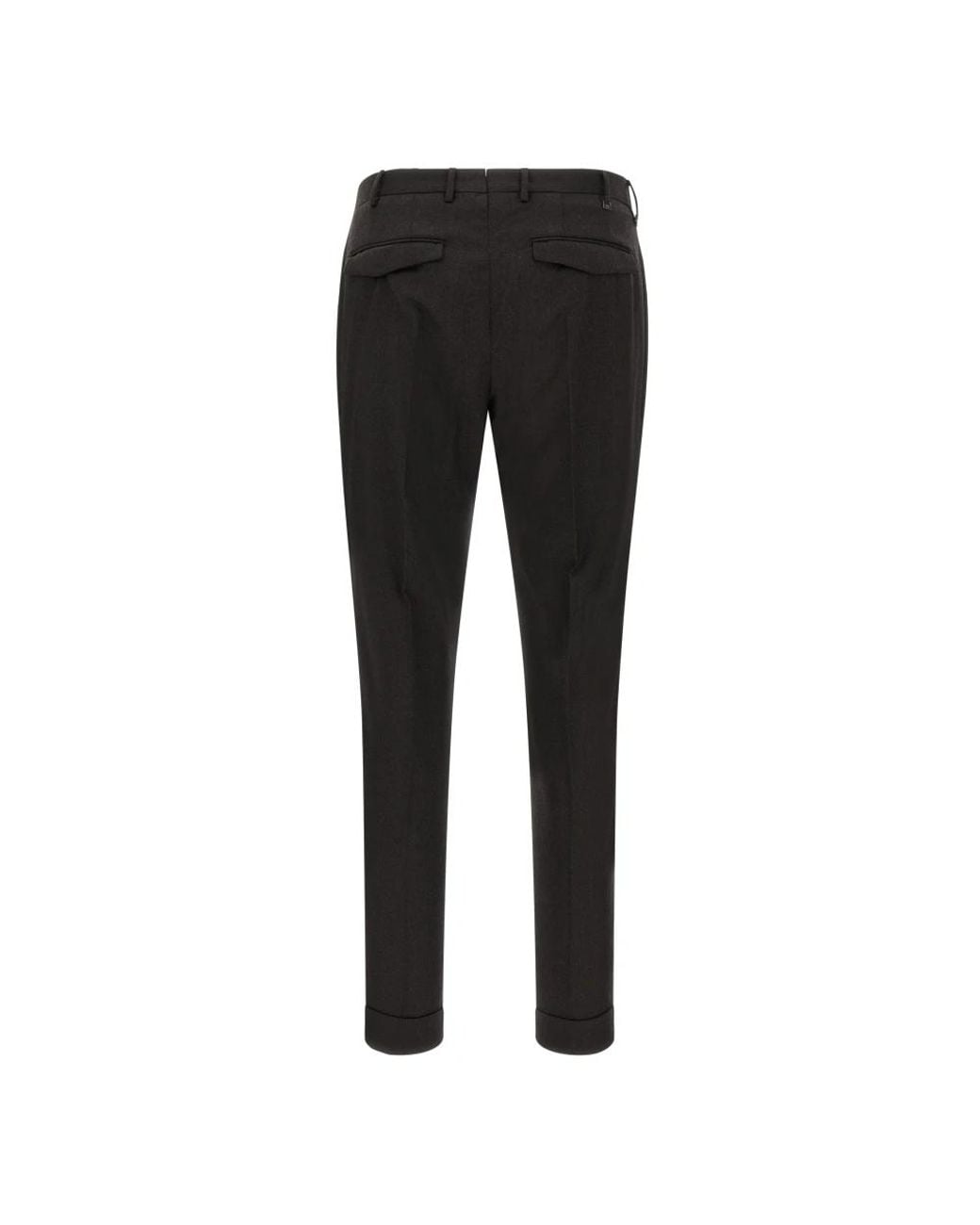 PT Torino Black Slim-Fit Trousers for men