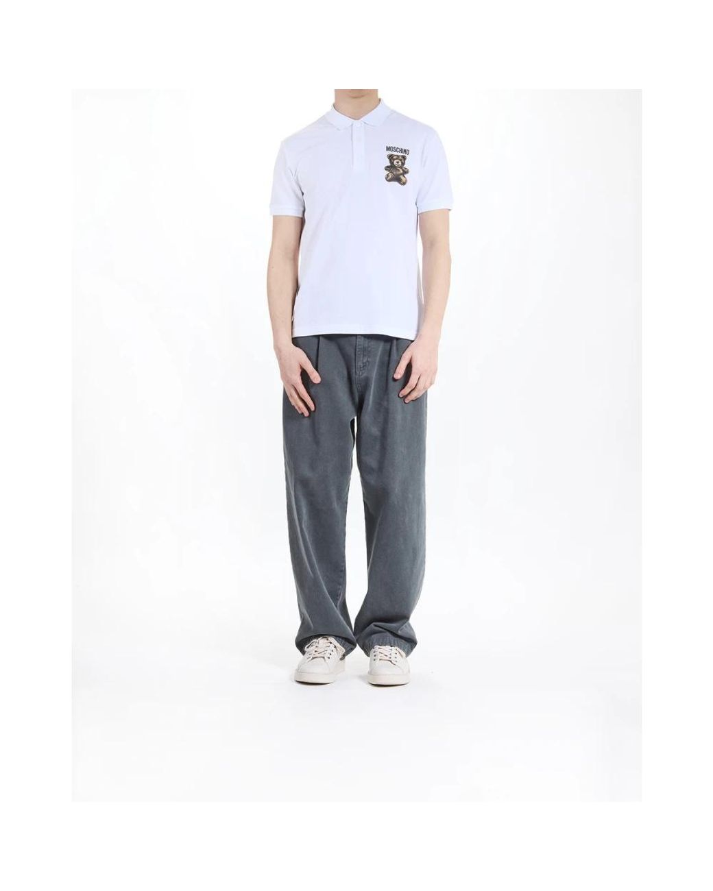 Moschino White Polo Shirts for men