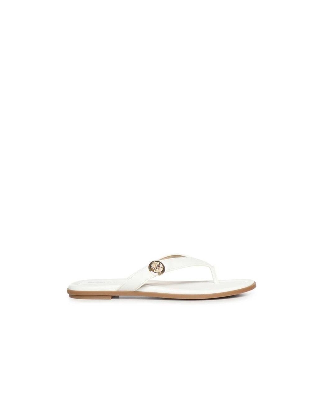 Michael Kors White Flip Flops