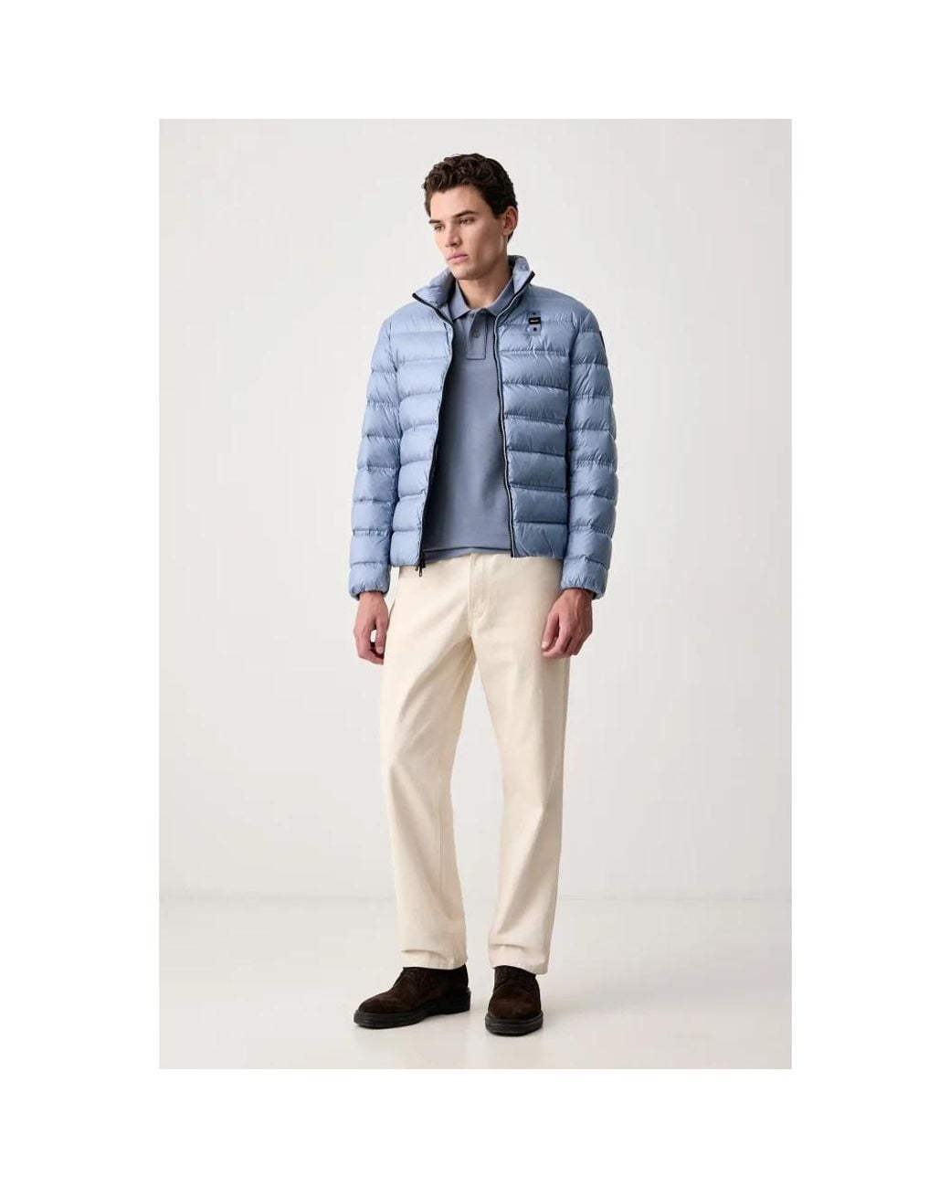Down Jackets Blauer de hombre de color Blue