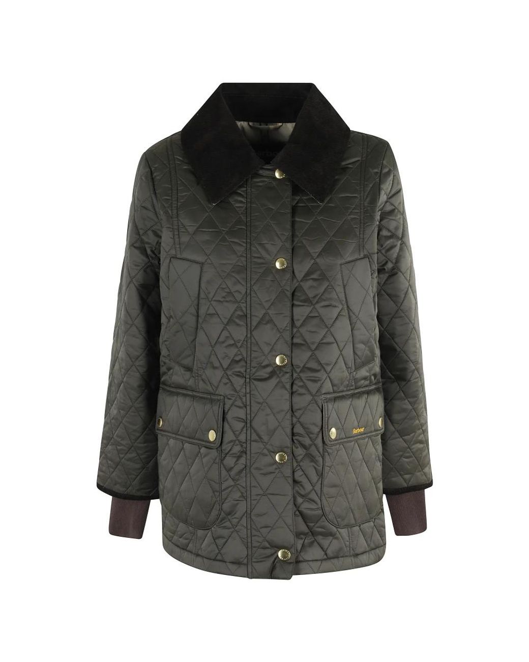 Barbour Jassen ,Groen ,Leer Modern Beadnell Quilt Jacket in het Black