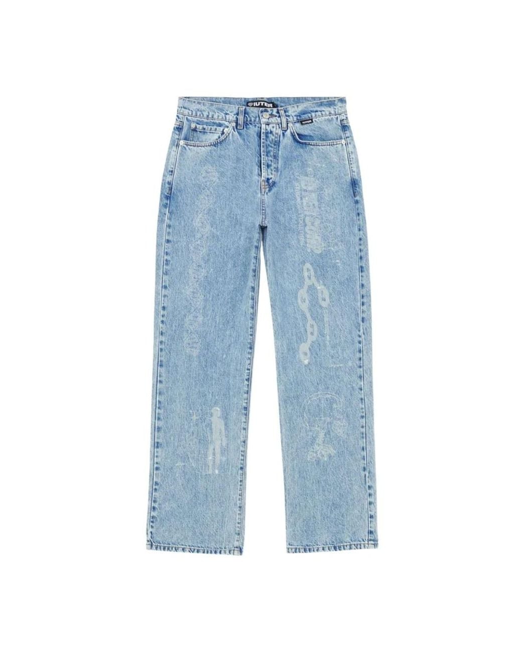 Iuter Blue Straight Fit Jeans for men