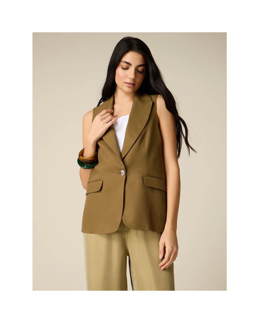 Suit Vests Oltre en coloris Green